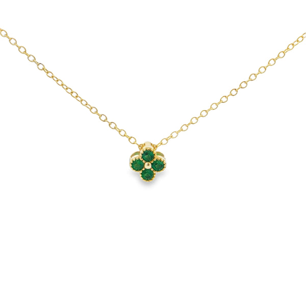 04808 Collar dije clover verde