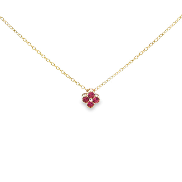 04810 Collar dije clover rosa