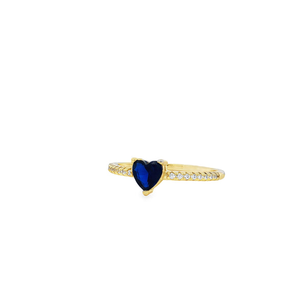 04823 Anillo corazon azul talla 7