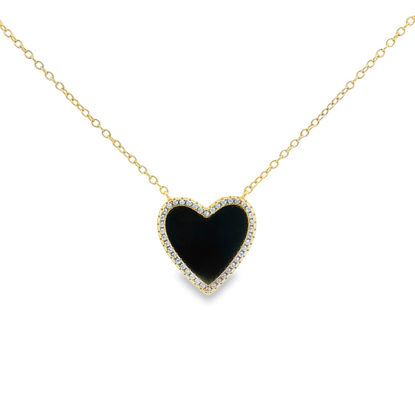 04826 Collar dije corazon negro
