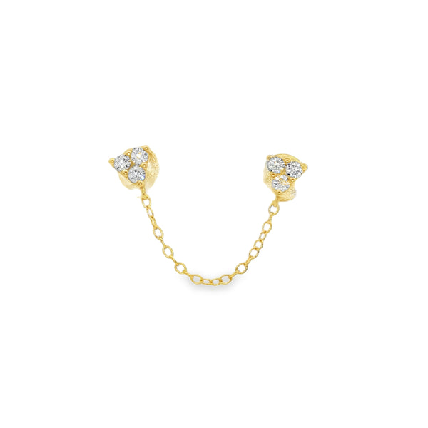 04831 Aretes trio para piercing dorado