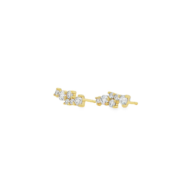 04847 Studs zirconias dorado