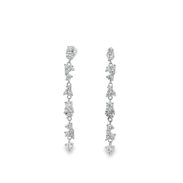 04852 Aretes largos zirconias plateados