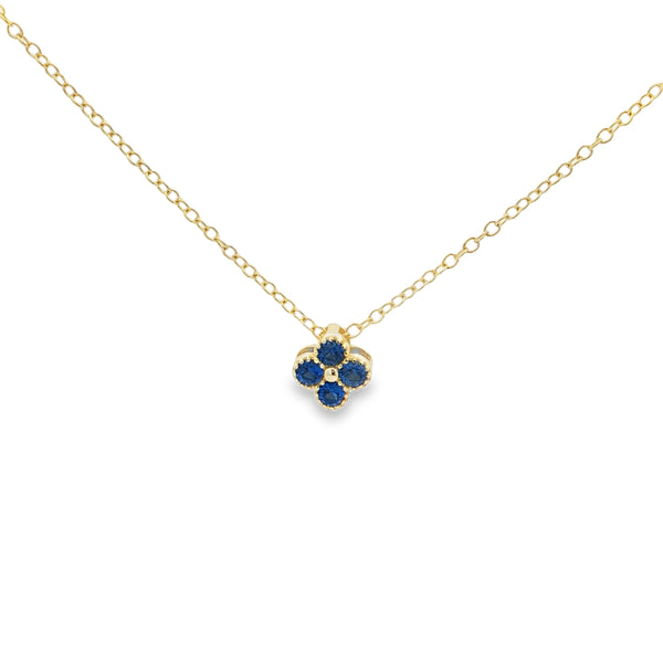 04809 Collar dije clover azul