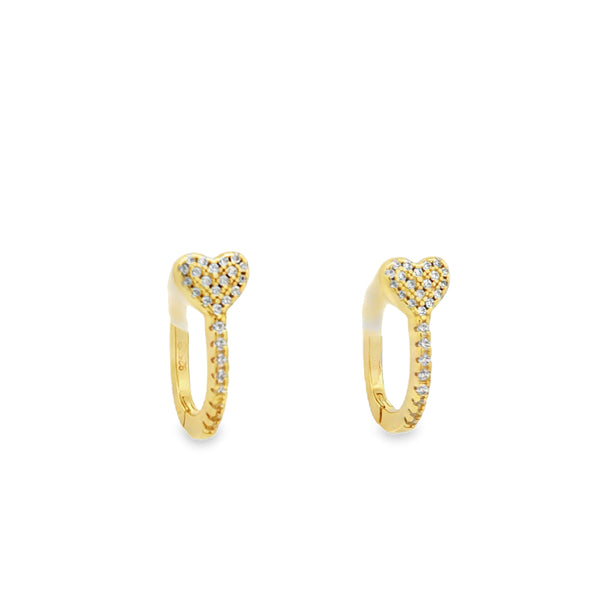 04866 Arracadas corazon dorado