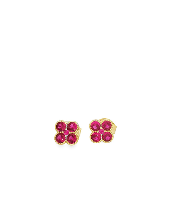 04805 Studs clover rosa