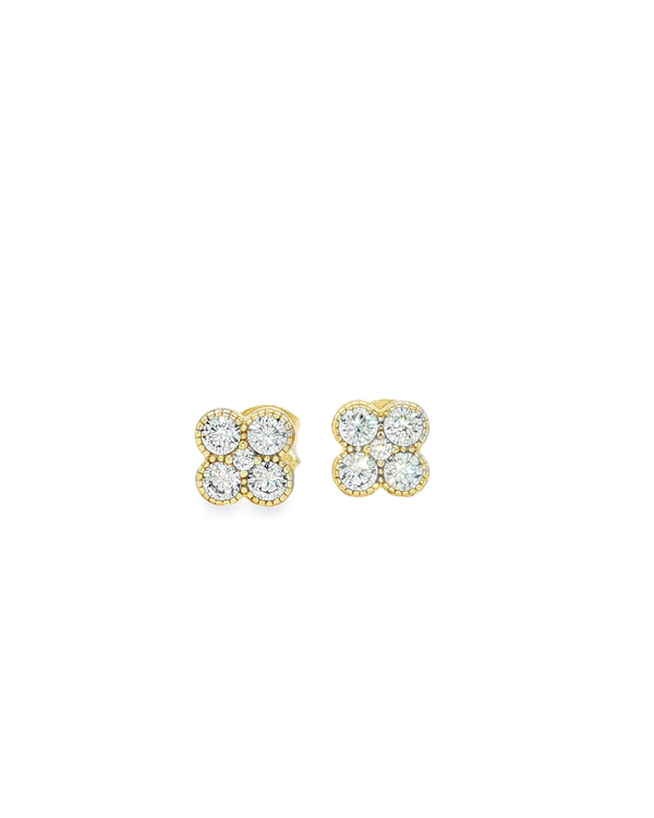 04806 Studs clover dorado