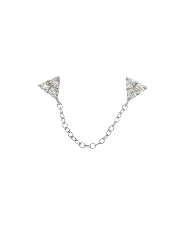 04832 Aretes trio para piercing plateado