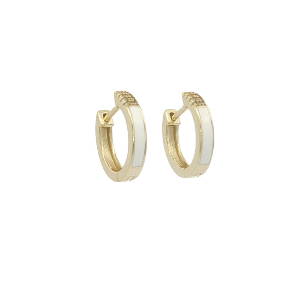 04821 Arracadas zirconias y esmaltado blanco
