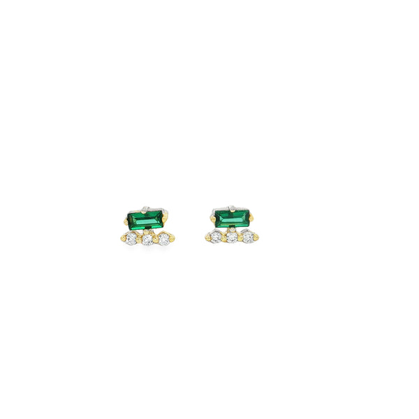 04864 Studs baguette verde