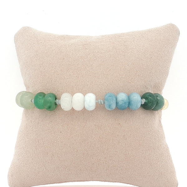 25-93106 Pulsera ajustable cuentas azules