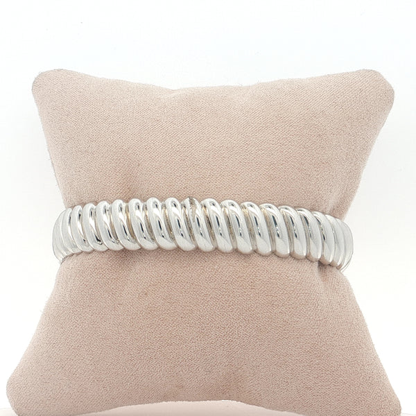 25-73164 Cuff espiral plateado