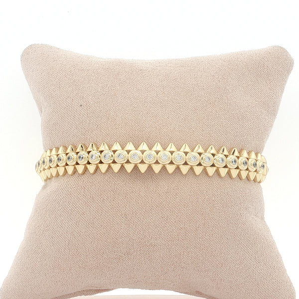 73463 CUFF BEZELS CON PICOS DORADO