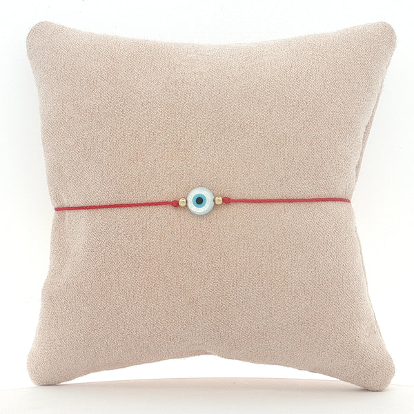 25-73304 Pulsera dije ojo en hilo rojo