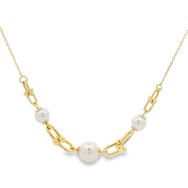 04736 Collar perlas con eslabones