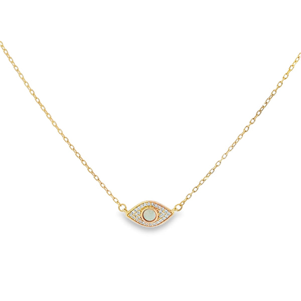 25-73502 Collar dije ojo con opalo dorado