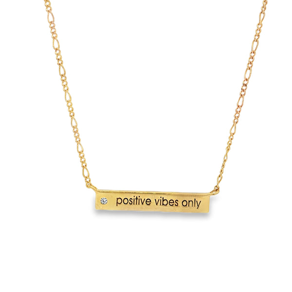 24-02108 Collar positive vibes only dorado