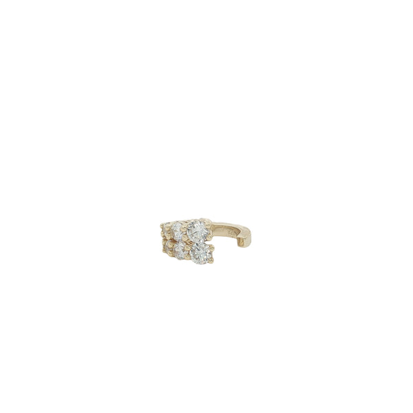 04610 Ear cuf doble zirconias dorado