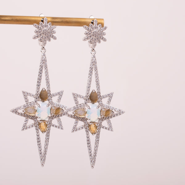 23-90116  ARETES ESTRELLAS LABRADORITA