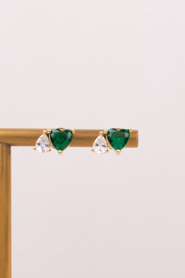 04339 STUDS CORAZON VERDE