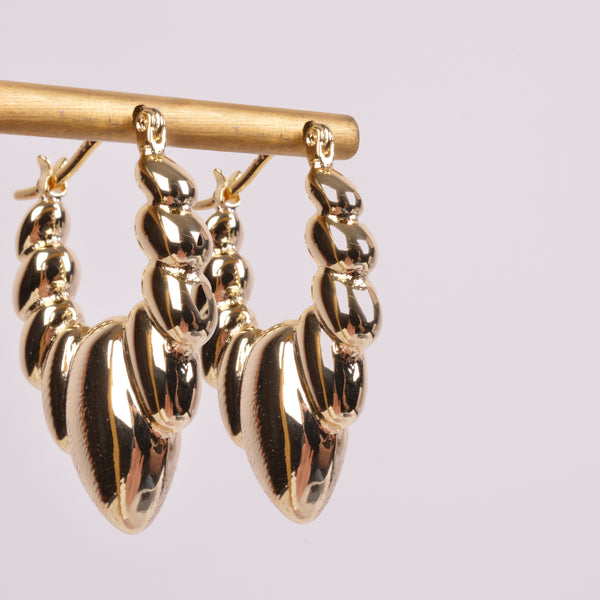 04669 Arracadas ovalos doradas