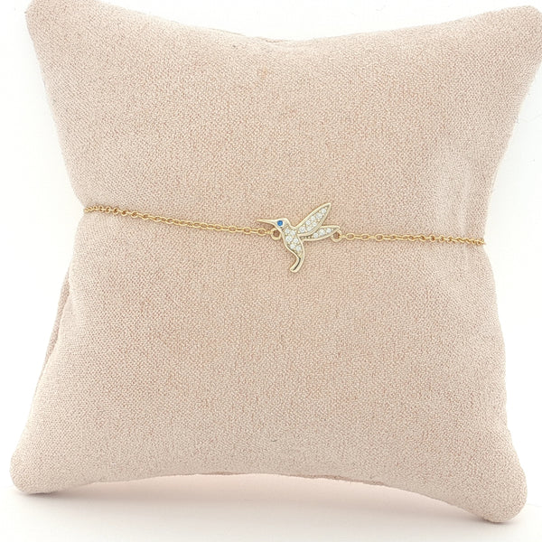 04630 Pulsera colibrí dorado