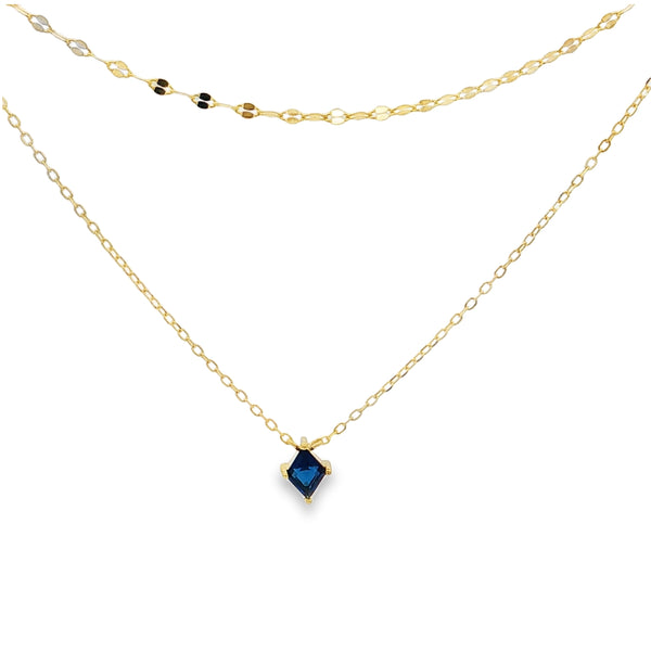 25-02127 Collar doble rombo azul