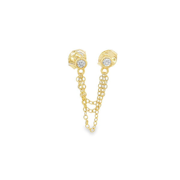 04466 Aretes para piercing cadenas y bezels