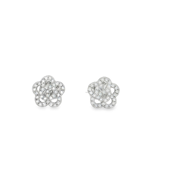 04496 Studs flor plateado