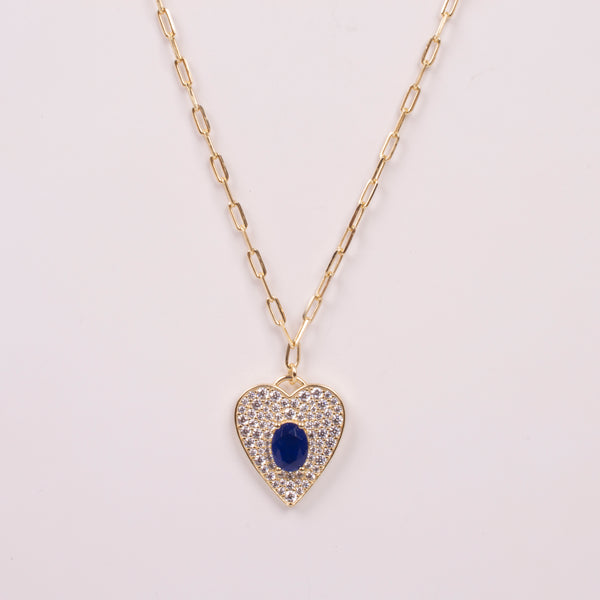 73194 COLLAR DIJE CORAZON AZUL