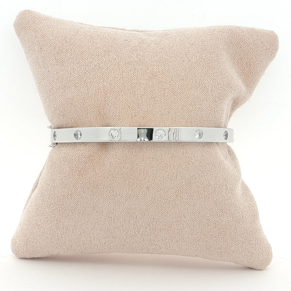 04676 Cuff zirconias plateado