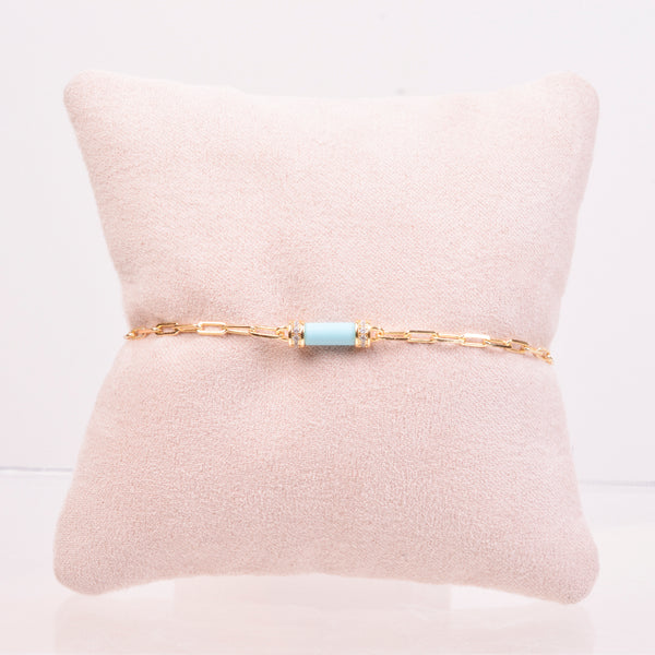 25-73421-T Pulsera cilindro turquesa