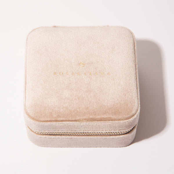 21-7701 JOYERO TERCIOPELO CUADRADO BEIGE