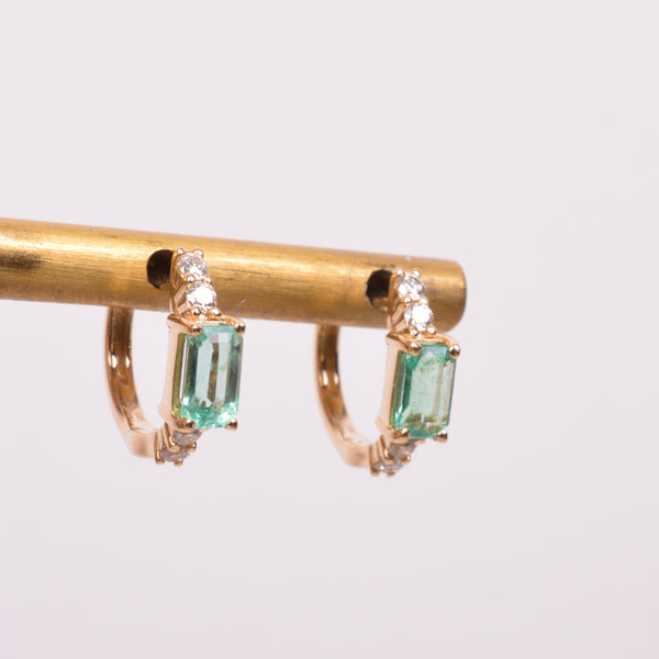 25-81119 Arracadas esmeraldas 11mm