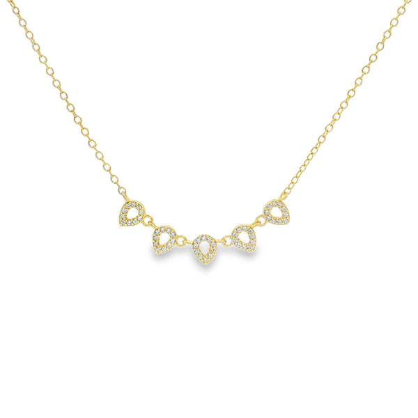 04621 Collar cinco gotas dorado