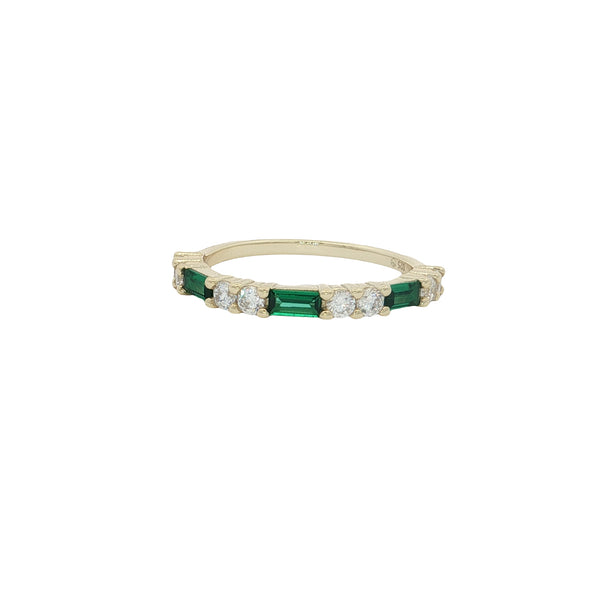 04901 Anillo baguettes verde