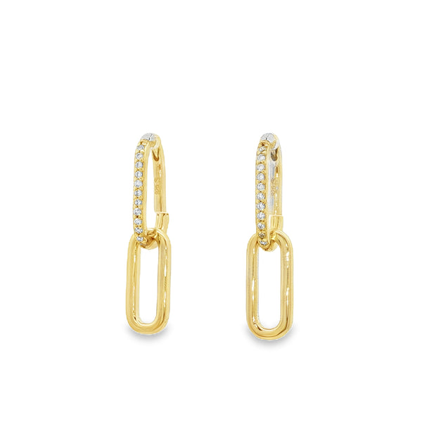 04315 Arracadas dos eslabones zirconias