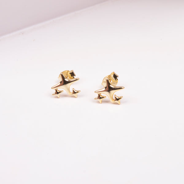 04699 Studs tres estrellas dorado