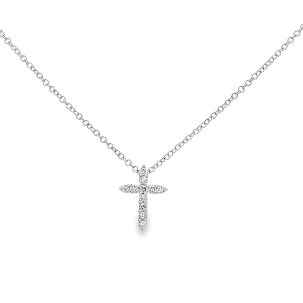 25-81186 Collar cruz oro blanco