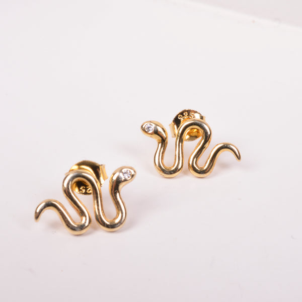 25-73181 Aretes serpiente dorado