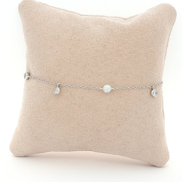 04619 Pulsera bezels plateado