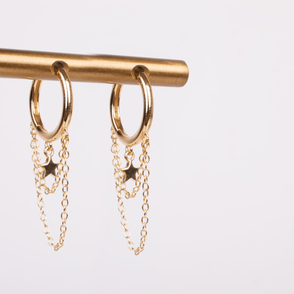 04254 ARRACADAS CADENAS CON DIJE ESTRELLA