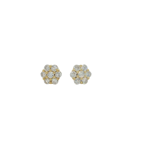 25-0297 Studs flores dorado