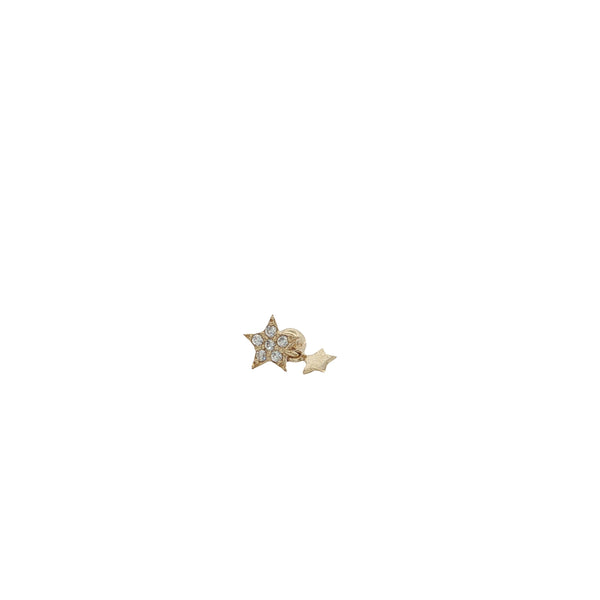 25-1716 Arete dos estrellas oro 14kt