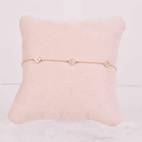 25-8152 Pulsera clovers oro amarillo