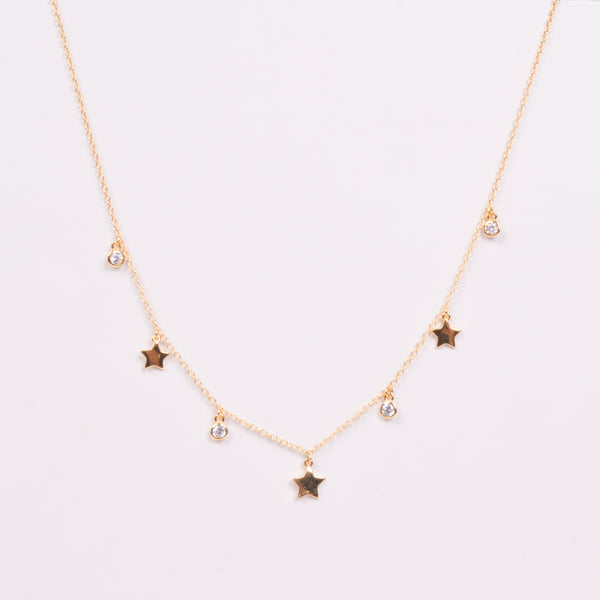 25-0609 Collar estrellas y bezels dorado