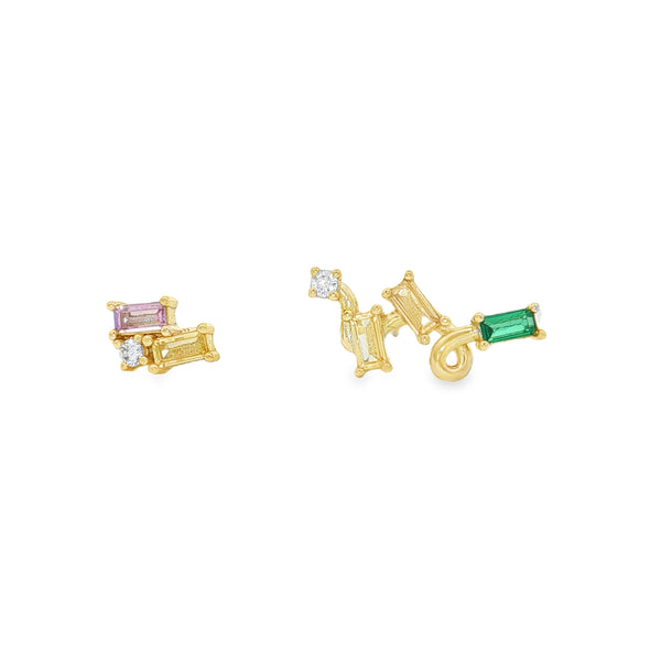 04382 STUDS BAGUETTES COLORES