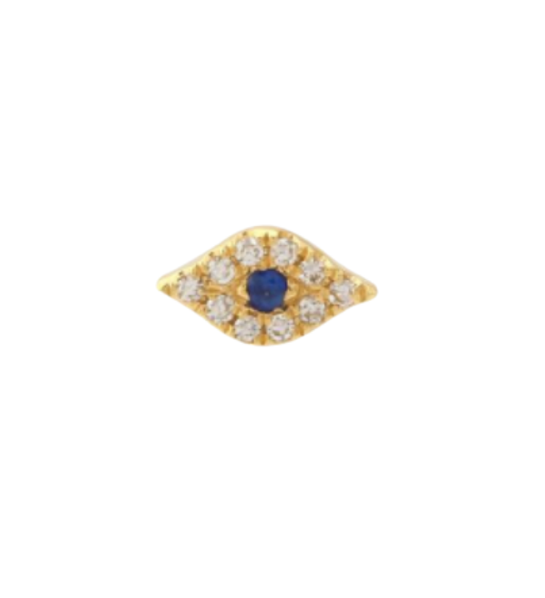 25-81179 Stud ojo zafiro y diamantes
