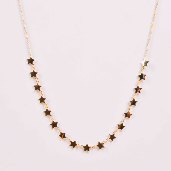25-0610 Choker estrellas dorado