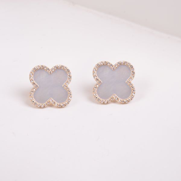 25-8159 Aretes flor madre perla